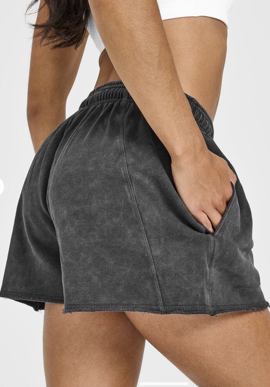 Oner Active Raw Lounge Oversized Shorts Washed Black M